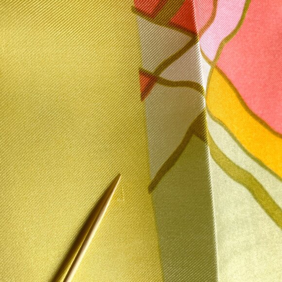 Vintage Elsa Schiaparelli Silk Scarf – Abstract Plaid - Picture 12 of 13